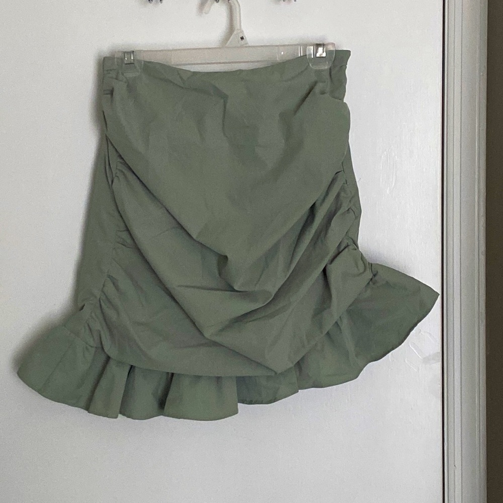 a line sage green skirt